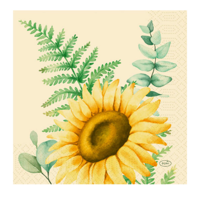 SERV 3P 33X33 SUNFLOWER X50