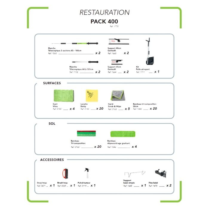 PACK ERGO 400 RESTAURATION  DELTA