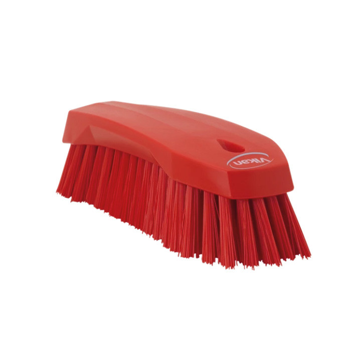 BROSSE MAIN L DUR 20CM ROUGE