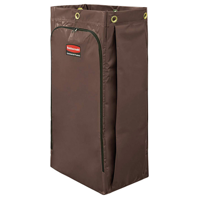 SAC VINYLE ZIPPE MARRON