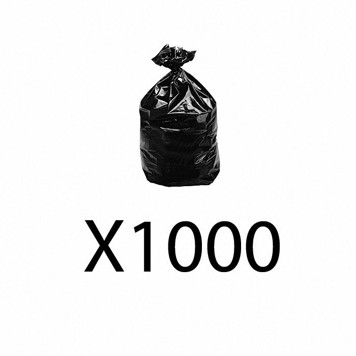 TH13 LOT DE 1000 SAC 160L NOIR
