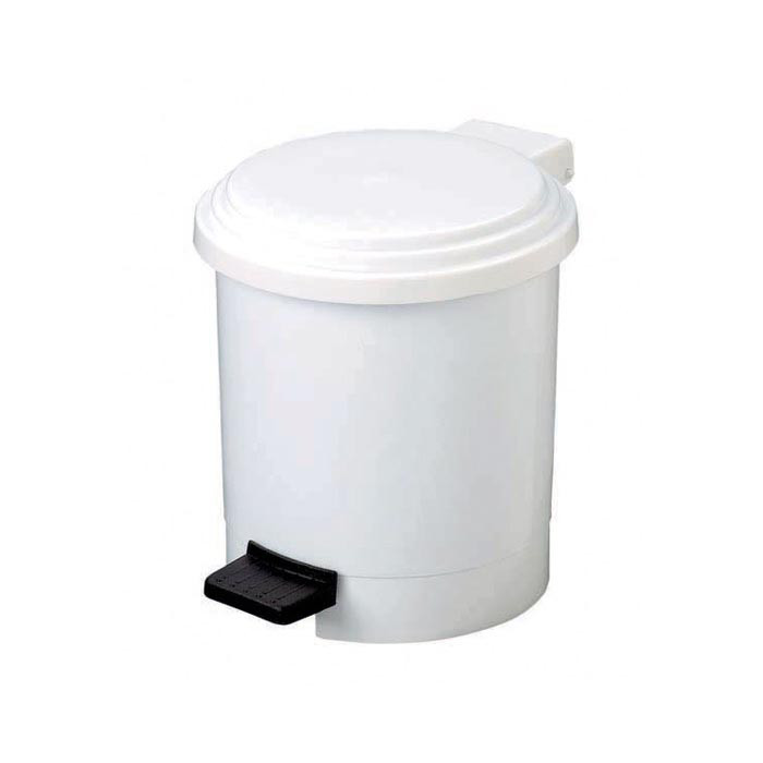 POUBELLE PEDALE 6L PLAST BLANC