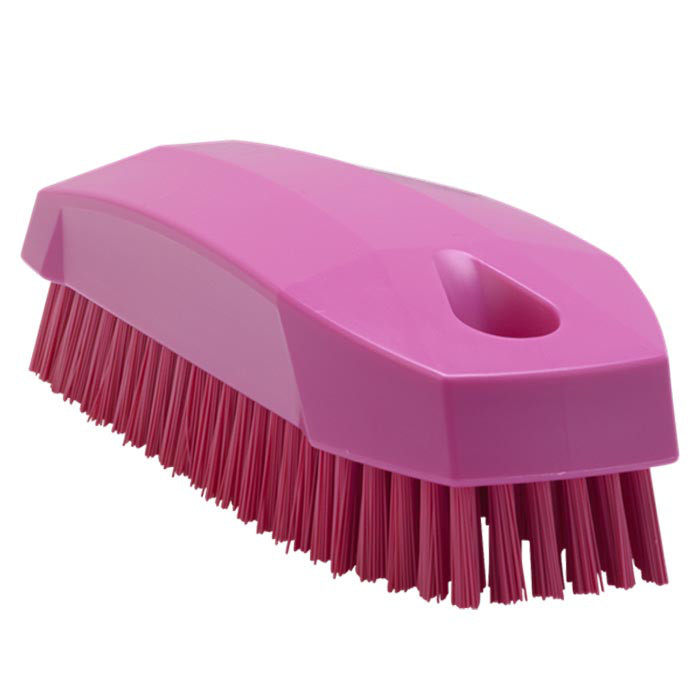 BROSSE MAIN ALIM DUR 13CM ROSE