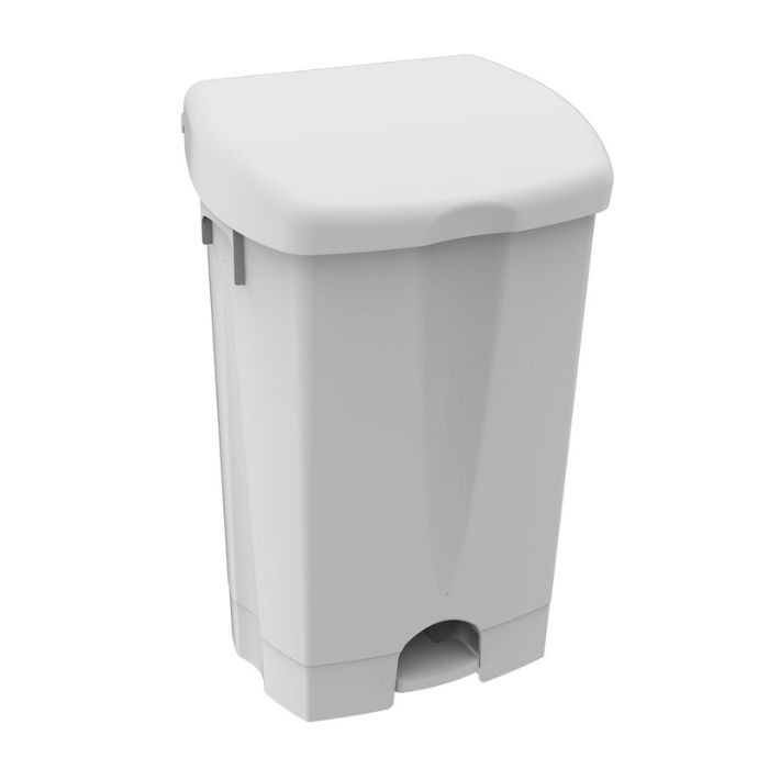 POUB 50L PEDALE COUV BLANC