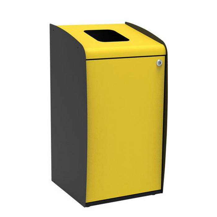 BORNE TRI  ROXY NOIR/JAUNE 80L