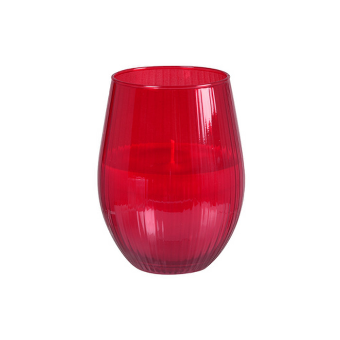 BOUGIE VERRE RITZ ROUGE