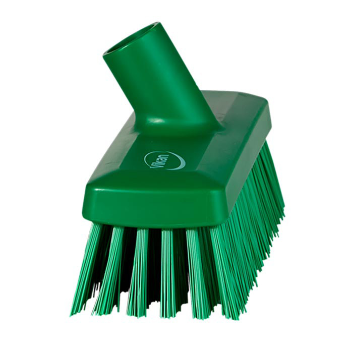 BROSSE SOL/MUR DUR 22CM VERT